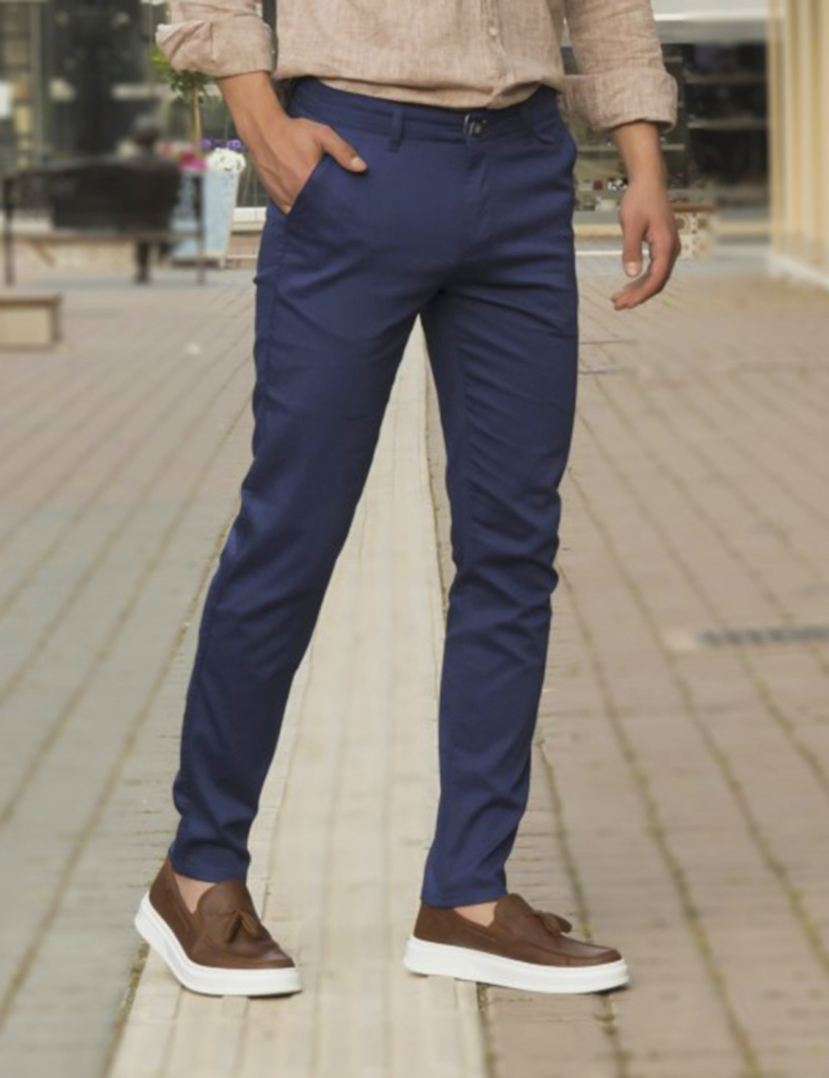 Ανδρικό ρουά υφασμάτινο Chinos παντελόνι Ben Tailor 0285R